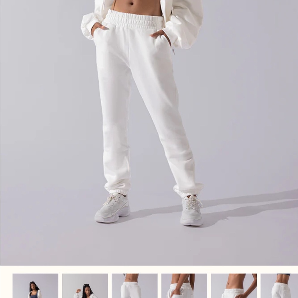 POPFLEX White Jogger Sweatpants